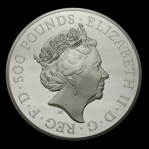 イギリス 2019年 クイーンズビースト "The Yale of Beaufort" 500ポンド(1kg)銀貨:裸-UNIVERSAL COIN